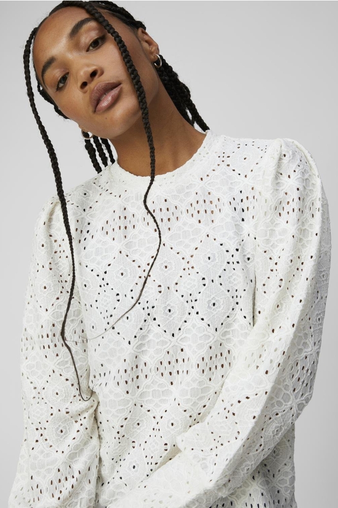 OBJFEODORA L/S TOP NOOS 23041023 CLOUD DANCER